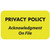 HIPAA Compliant Labels, Privacy Policy, 1-1/2 x 7/8, Fl. Chartreuse, 250/Roll (ARD3222)