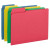 Smead 3-in-1 SuperTab Section Folder, Letter Size, Assorted Colors, 1/3-Cut, 12/Pack