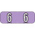 Barkley Numeric Labels, NBAM, 1 1/2 x 1/2, Number 6, Lavender, 500/RL (BANM-6)