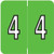 Barkley NBRM Numeric Labels Number 4 Green BKNM-4