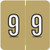 Barkley NBRM Numeric Labels Number 9 Gold BKNM-9