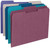 Smead Jewel Tone File Folders, Letter Size, 1/3-Cut Tab, No Fastener, 11pt Assorted Colors, 100/Box