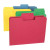 Smead SuperTab File Folder 11987, Oversized 1/3-Cut Tab, Letter, Assorted Colors, 100/Box