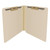 End Tab Expanding File Folders, Letter Size, 18pt, 2-Ply End Tab, Two Fasteners, 2" Expansion, Manila, 25/Box