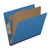 End Tab Pressboard Classification Folders, 1 Divider, Letter Size, Royal Blue, 10/Box