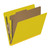 End Tab Pressboard Classification Folders, 1 Divider, Letter Size, Yellow, 10/Box