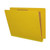 End Tab Pressboard Classification Folders, 1 Divider, Letter Size, Yellow, 10/Box