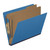 End Tab Pressboard Classification Folders, Letter Size, 2 Dividers, Royal Blue, 10/Box