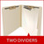 End Tab Classification Folders, 2 Dividers, Letter Size, Manila, 10/Box