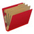 End Tab Pressboard Classification Folders, 3 Dividers, Letter Size, Type III Deep Red, 10 per Box