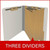 End Tab Pressboard Classification Folders, 3 Dividers, Letter Size, Type III Gray, 10 per Box