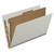 End Tab Pressboard Classification Folders, 1 Divider, Legal Size, Gray, 10/Box