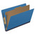 End Tab Pressboard Classification Folders, 1 Divider, Legal Size, Green, 10/Box