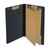 End Tab Pressboard Classification Folders, 2 Dividers, Legal Size, Type III Black, 10 per Box