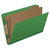 End Tab Pressboard Classification Folders, 2 Dividers, Legal Size, Type III Moss Green, 10 per Box