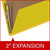 End Tab Pressboard Classification Folders, 2 Dividers, Legal Size, Type III Yellow, 10 per Box
