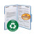 Smead 100% Recycled Folders, Letter Size, 1/3-Cut Reinforced Tab, 2 Fasteners, Blue, 50/Box