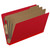 End Tab Pressboard Classification Folders, 3 Dividers, Legal Size, Type III Deep Red, 10 per Box