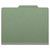 Pressboard Folders, Top Tab, Letter Size, 2" Exp, 2 Fasteners, No Dividers, Type III Green, 25/Box