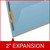 Pressboard Folders, Top Tab, Letter Size, 2" Exp, 2 Fasteners, No Dividers, Type III Blue, 25/Box