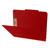 Pressboard Folders, Top Tab, Letter Size, 2" Exp, 2 Fasteners, No Dividers, Type III Deep Red, 25/Box