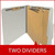 Pressboard Classification Folders, 2 Dividers, Letter Size, Gray, 10/Box