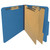 Pressboard Classification Folders, 2 Dividers, Letter Size, Royal Blue, 10/Box