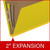 Pressboard Classification Folders, 2 Dividers, Letter Size, Yellow, 10/Box