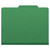 Pressboard Classification Folders, 3 Dividers, Letter Size, Moss Green, 10/Box