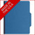 Pressboard Classification Folders, 3 Dividers, Letter Size, Royal Blue, 10/Box