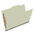 Pressboard Folders, Top Tab, Legal Size, 2" Exp, 2 Fasteners, No Dividers, Type III Gray/Green, 25/Box