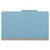 Pressboard Classification Folders, 1 Divider, Legal Size, Blue, 10/Box