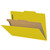Pressboard Classification Folders, 1 Divider, Legal Size, Yellow, 10/Box