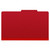 Pressboard Classification Folders, 3 Dividers, Legal Size, Deep Red, 10/Box