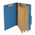 Pressboard Classification Folders, 3 Dividers, Legal Size, Royal Blue, 10/Box