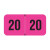 PMA Compatible Year Labels, 2020, Fluorescent Pink, 3/4 x 1-1/2, 500/RL