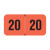PMA Compatible Year Labels, 2020, Fluorescent Red, 3/4 x 1-1/2, 500/RL