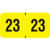 PMA Compatible Year Labels, 2023, Fluorescent Yellow, 3/4 x 1-1/2, 500/RL