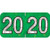 PMA Compatible Year Labels, 2020, Holographic Green, 3/4 x 1-1/2, 500/RL