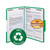 Smead 100% Recycled Fastener File Folder, 2 Fasteners, Reinforced 1/3-Cut Tab, Letter Size, Green, 50/Box