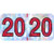 PMA Compatible Year Labels, 2020, Holographic Silver, 3/4 x 1-1/2, 500/RL