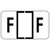 Jeter Alpha Labels 0200 Series Letter F White JAAM-F