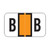Jeter Alpha Labels, 2800-Series, 15/16 H x 1 5/8 W, Letter B, Orange, 500/Roll, JEAM-B