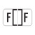 Jeter Alpha Labels, 2800-Series, 15/16 H x 1 5/8 W, Letter F, White, 500/Roll, JEAM-F