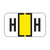Jeter Alpha Labels, 2800-Series, 15/16 H x 1 5/8 W, Letter H, Yellow, 500/Roll, JEAM-H