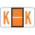 Jeter Alpha Labels Letter K Light Orange JRAM-K