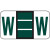 Jeter Alpha Labels Letter W Dark Green JRAM-W