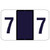 Jeter Numeric Labels, 6100-Series, 15/16 H x 1 5/8 W, Number 7, Purple, 500/Roll