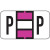 Jeter Alpha Labels, 7200-Series, 15/16 H x 1 5/8 W, Letter P, Pink, 500/Roll