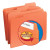 Smead File Folders, Letter Size, Reinforced 1/3-Cut Tab, Orange, 100/Box